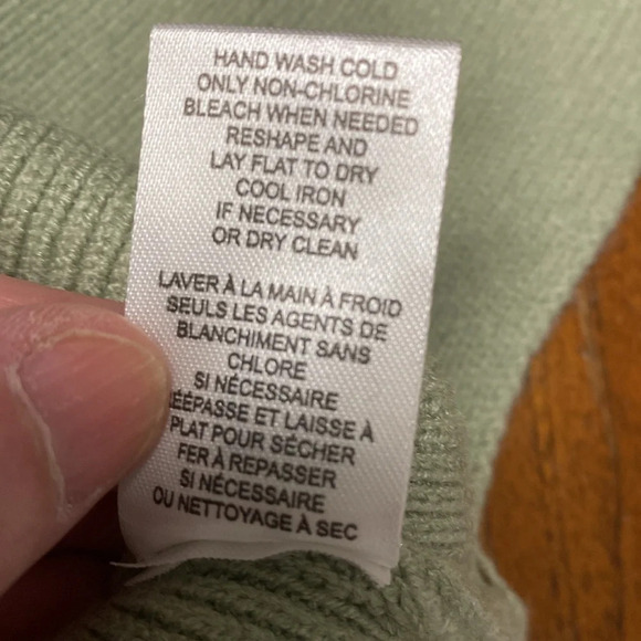 Tahari‎ Women's Sweater Hooded Pullover Soft Ribbed Green Size Small - Picture 7 of 7